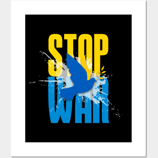 Stop War! Stop the Ukraine War! On a Dark Background Posters and Art